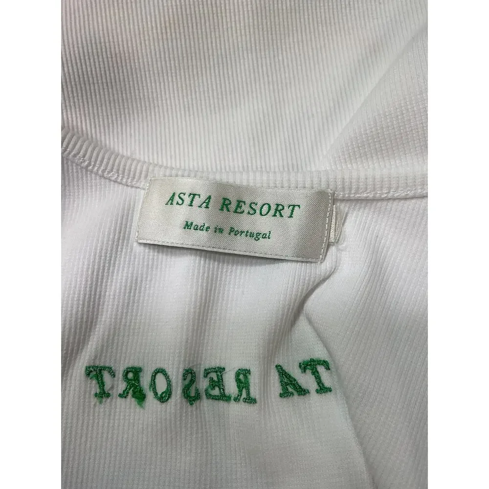 Asta Resort Resort White Palm Springs Embroidered Tank Size OS - Picture 4 of 6